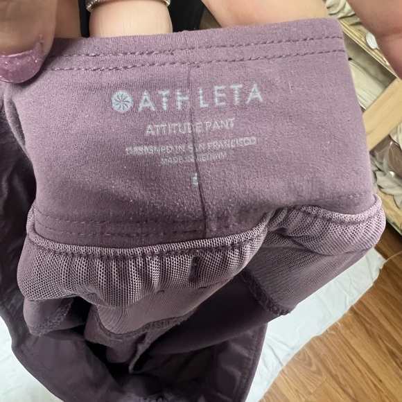 Athleta mauve side shirred joggers 6 like new - Picture 5 of 5